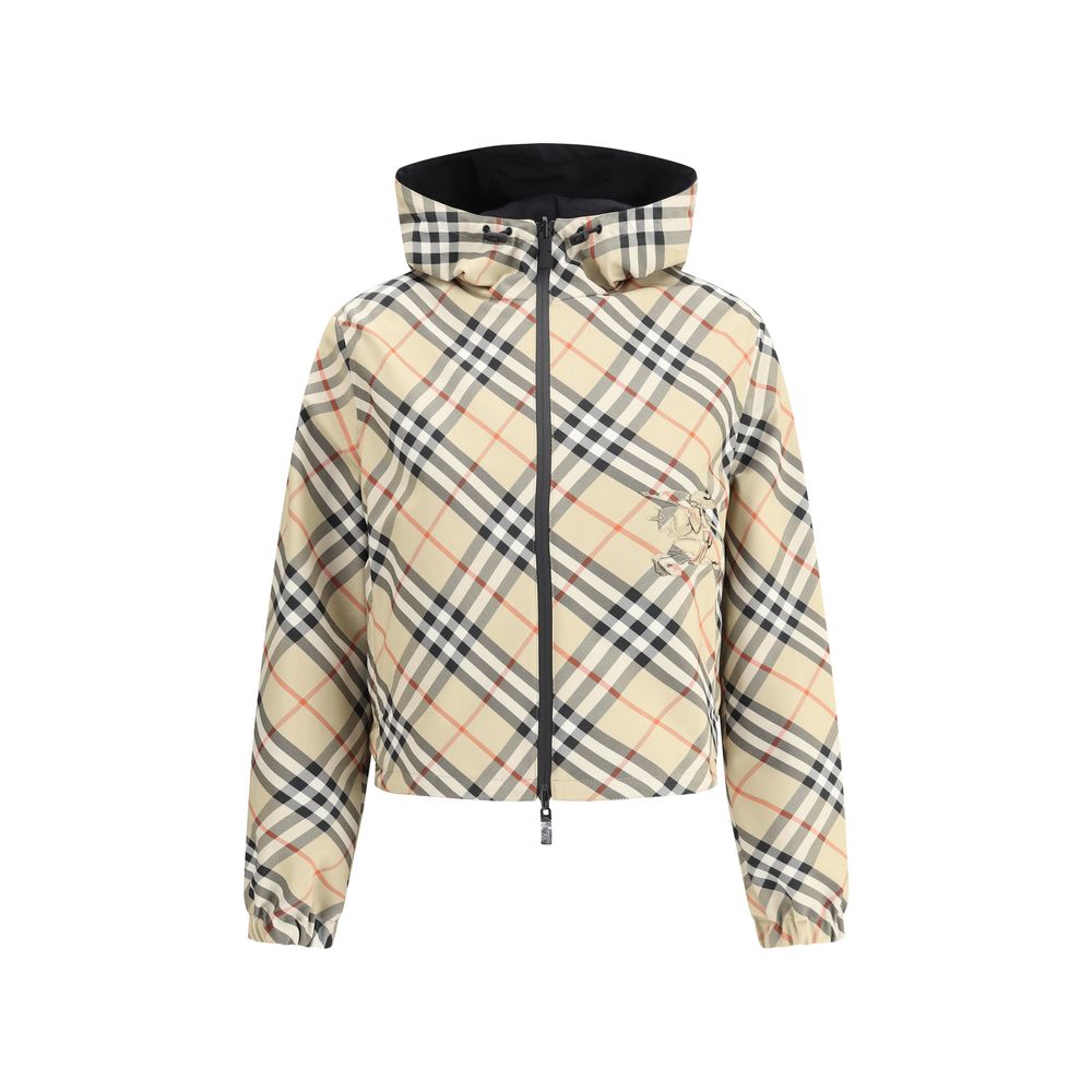 Brown Polyester Shell Jacket