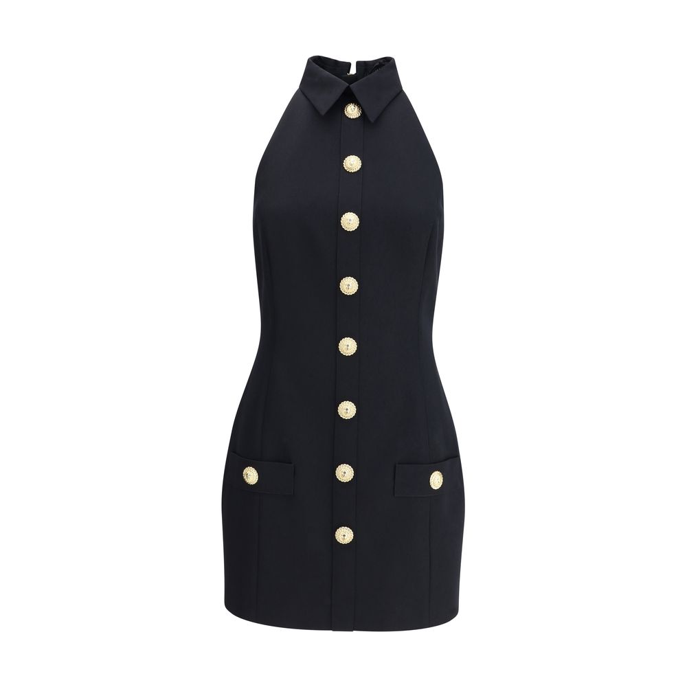 Black Fleece Wool Casual Dress