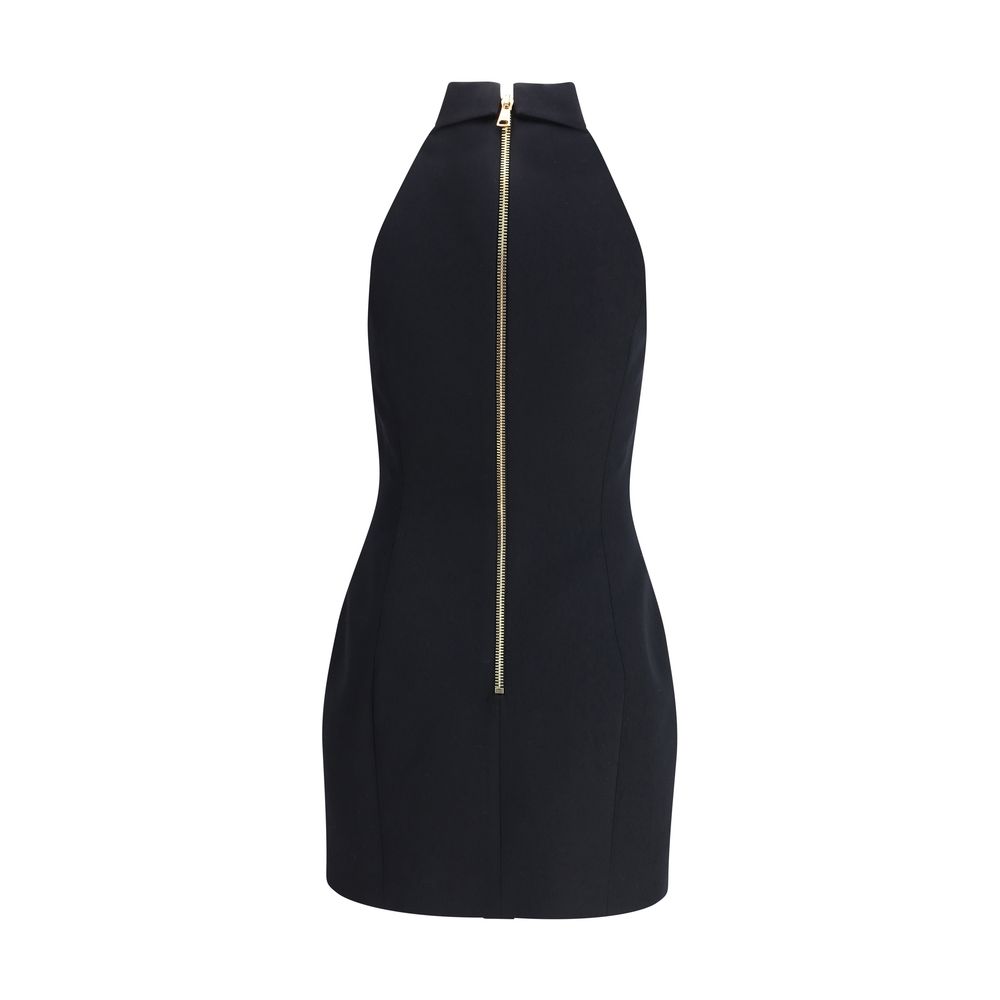Black Fleece Wool Casual Dress