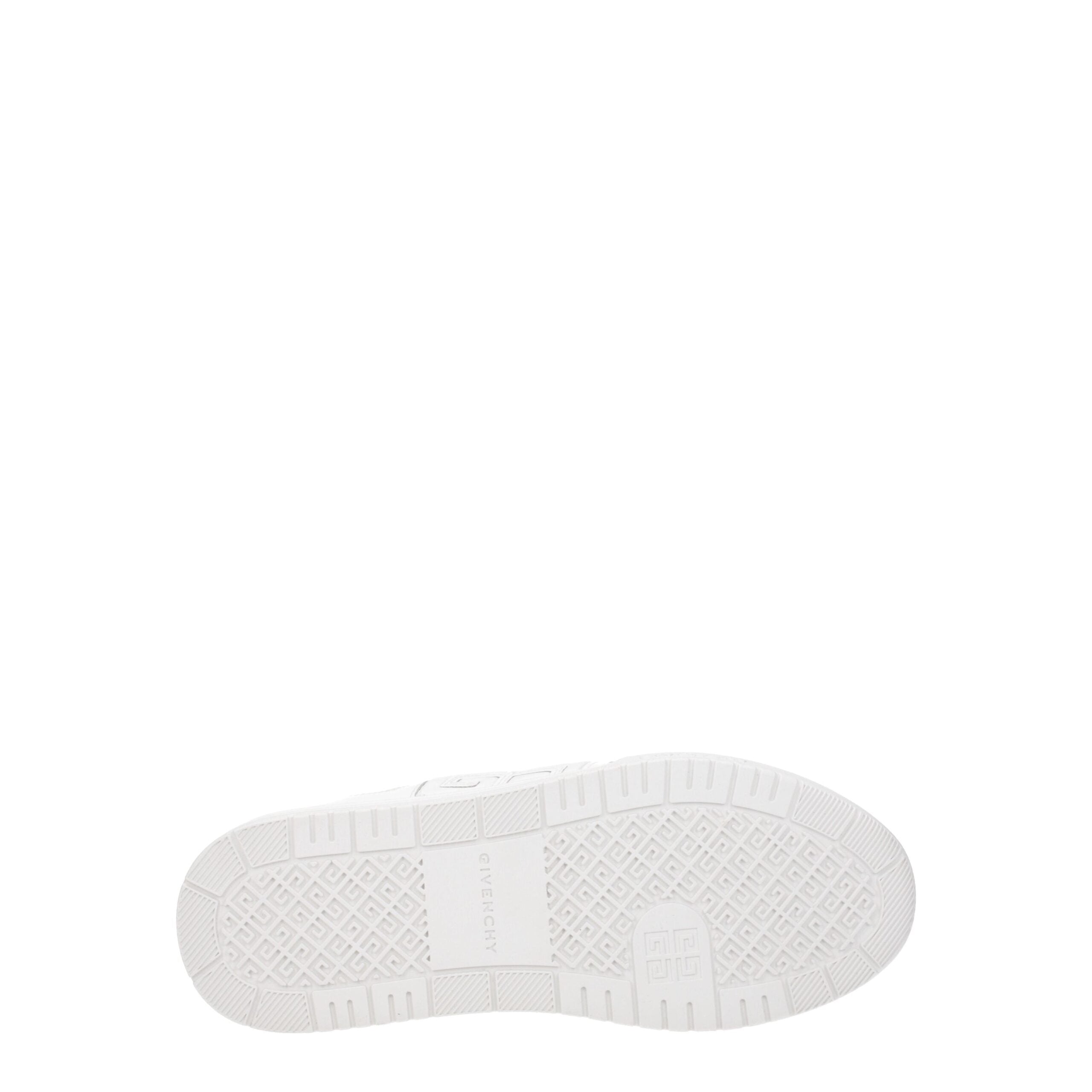 White Leather Low Top Sneakers