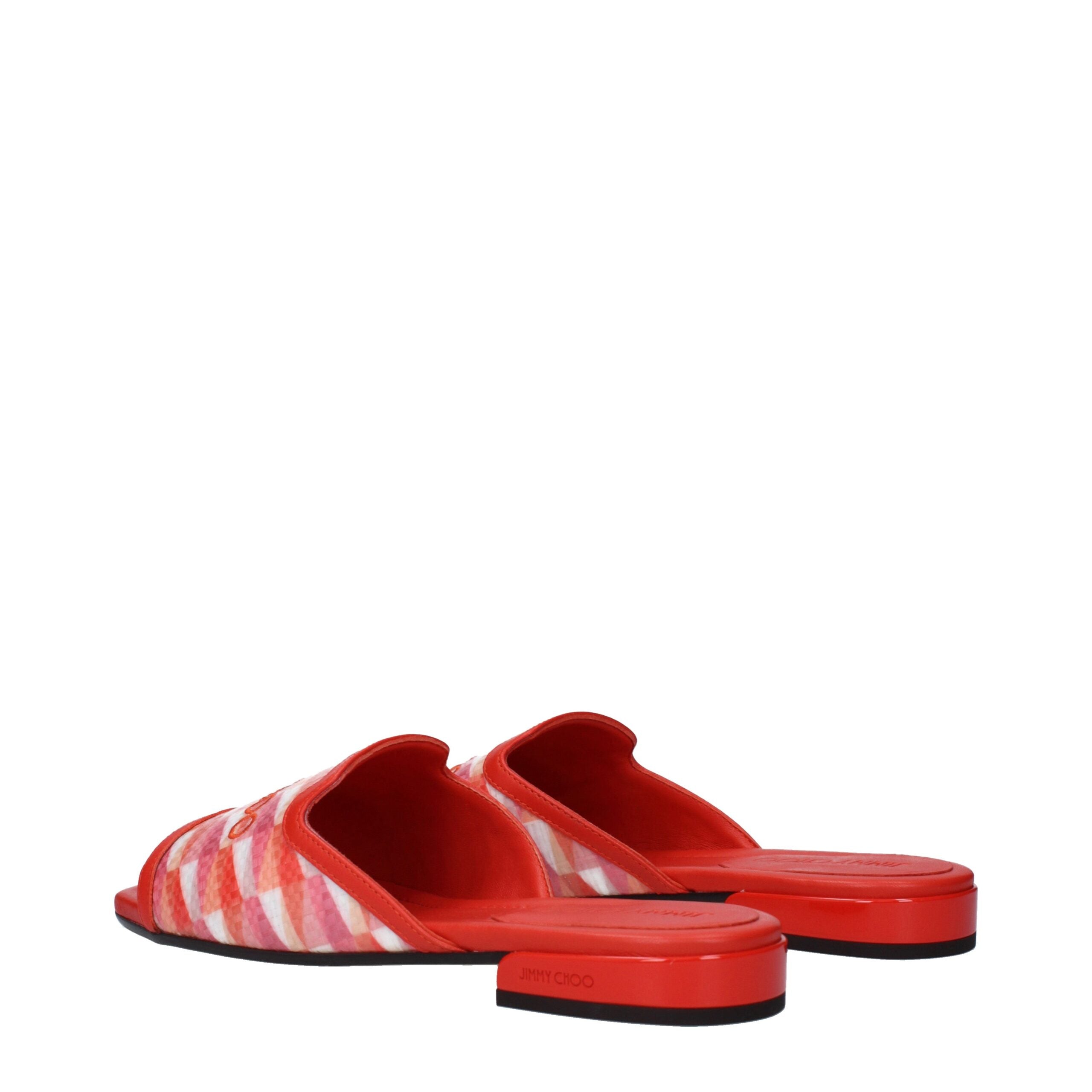 Orange Fabric Slippers
