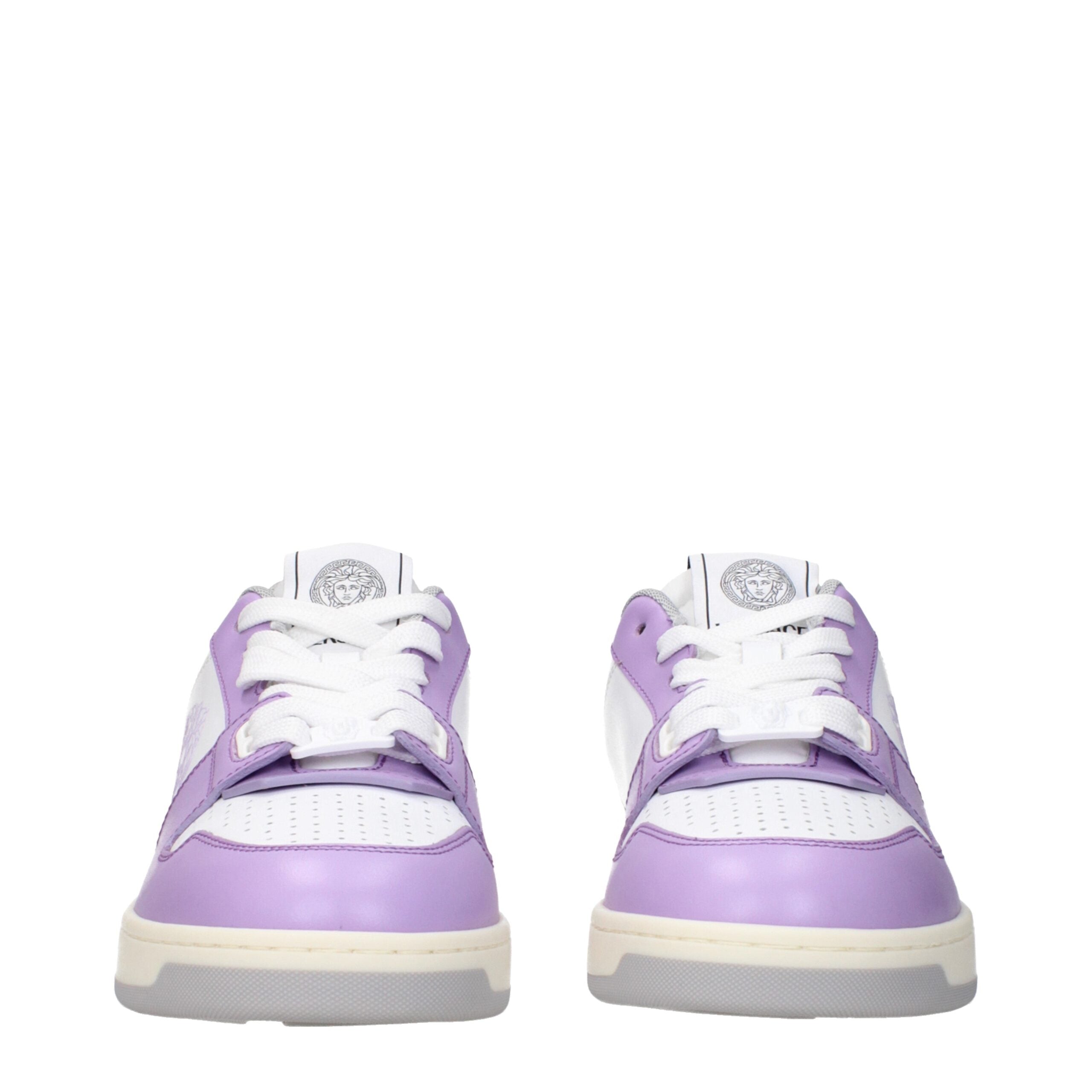White Leather Low Top Sneakers