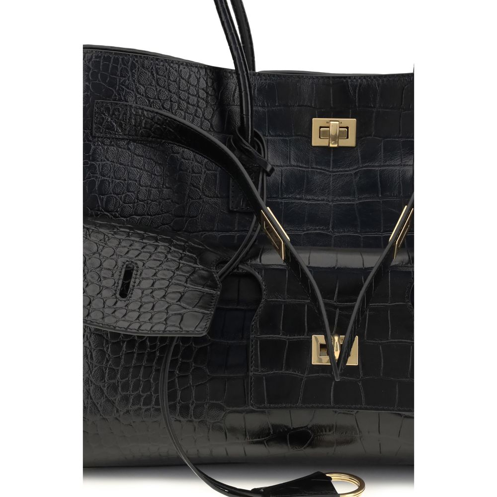 Black Calf Leather Bos Taurus Shoulder Bag
