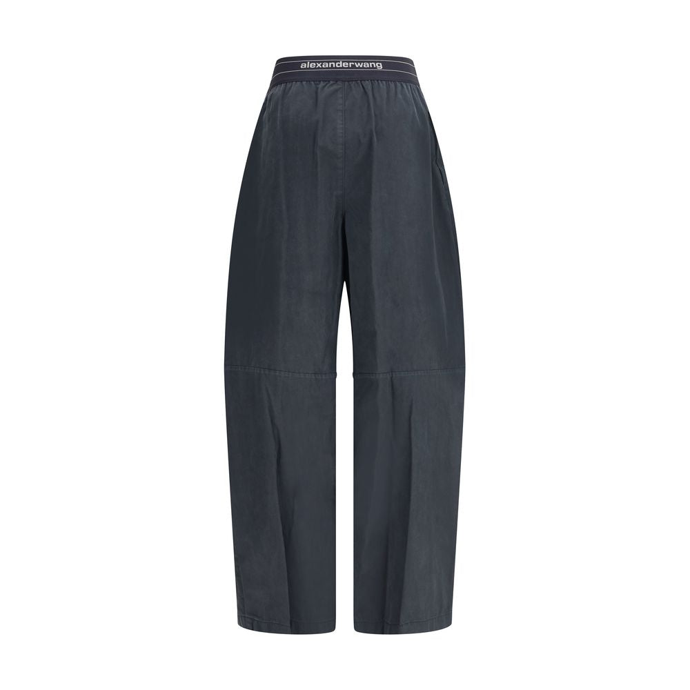 Black Cotton Casual Pants