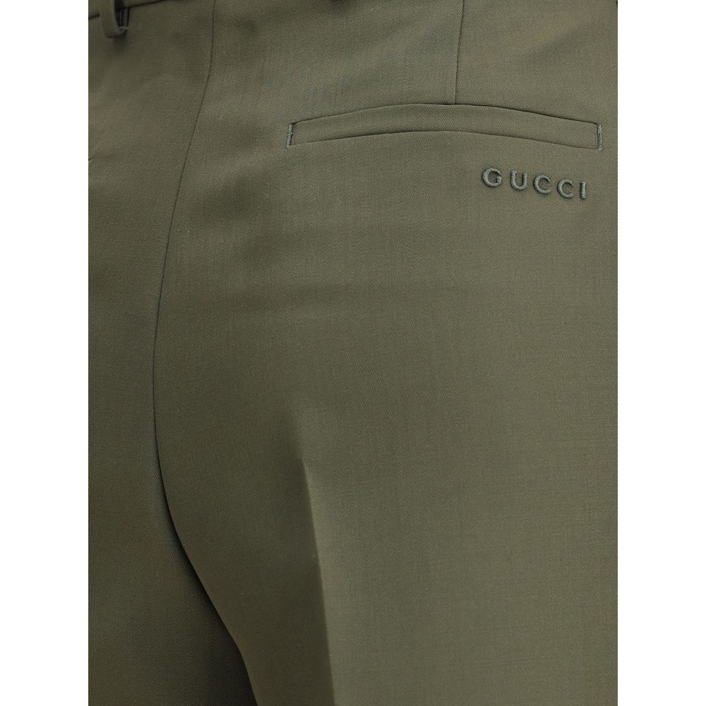 Green Wool Pants