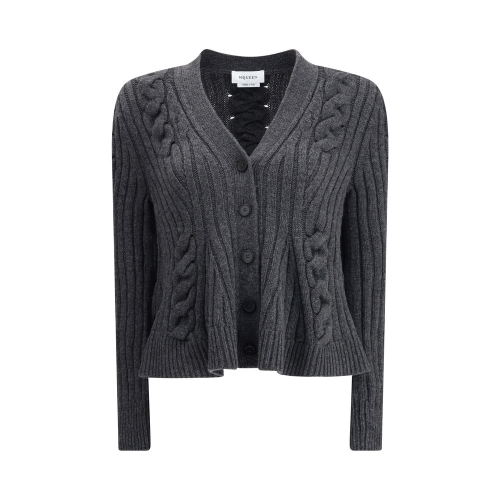 Gray Wool Cardigan