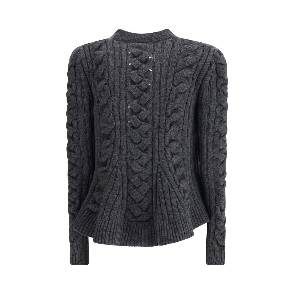 Gray Wool Cardigan