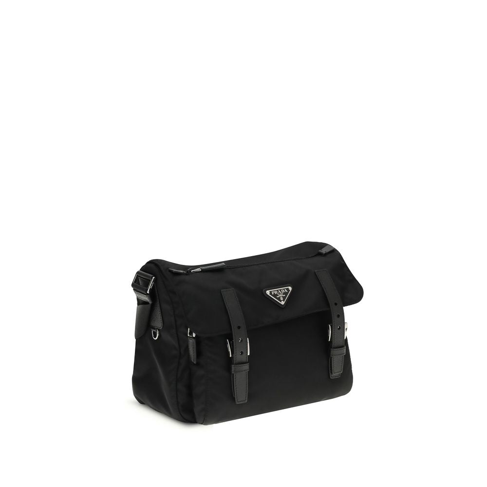 Black Polyamide Shoulder Bag