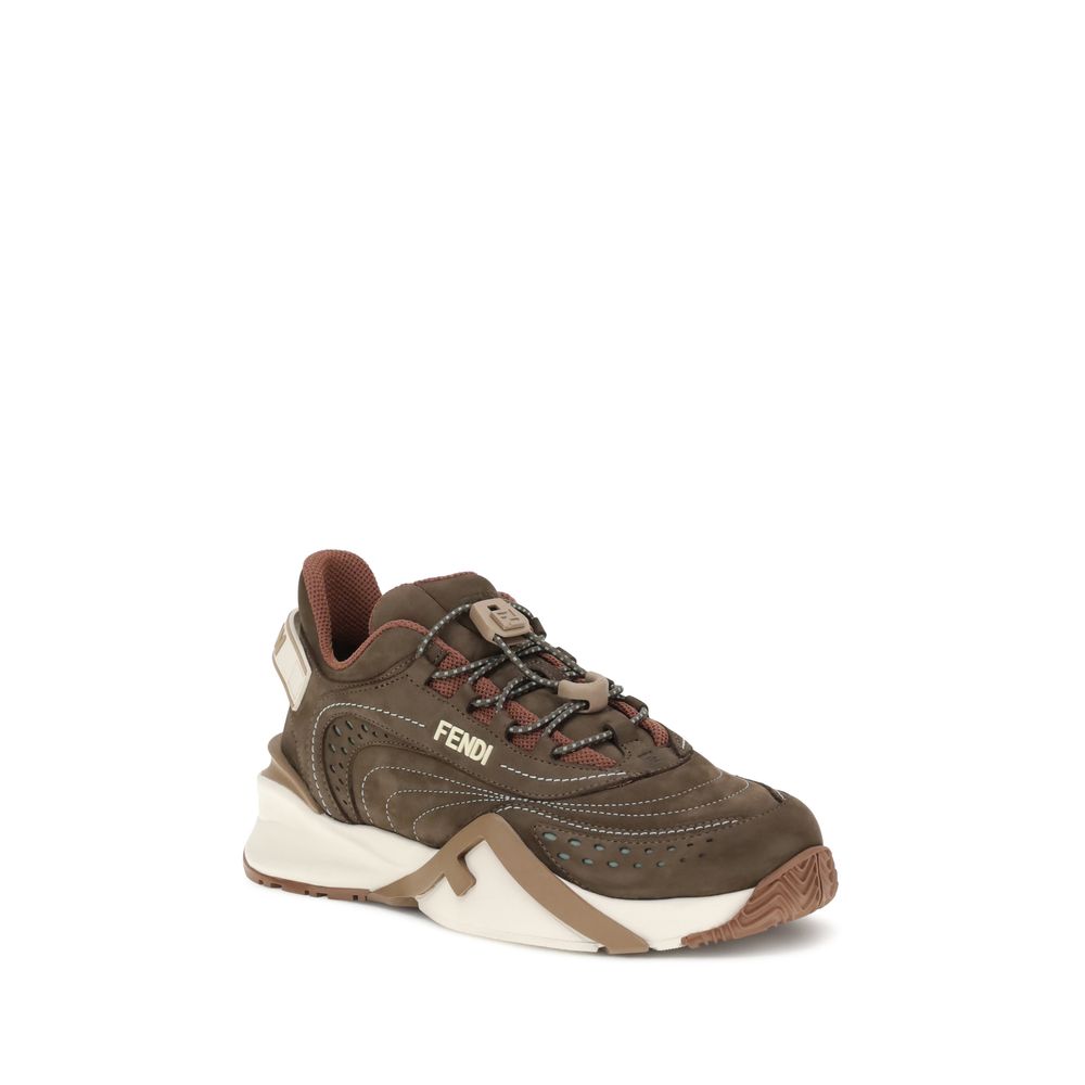 Brown Rubber Athletic Sneakers