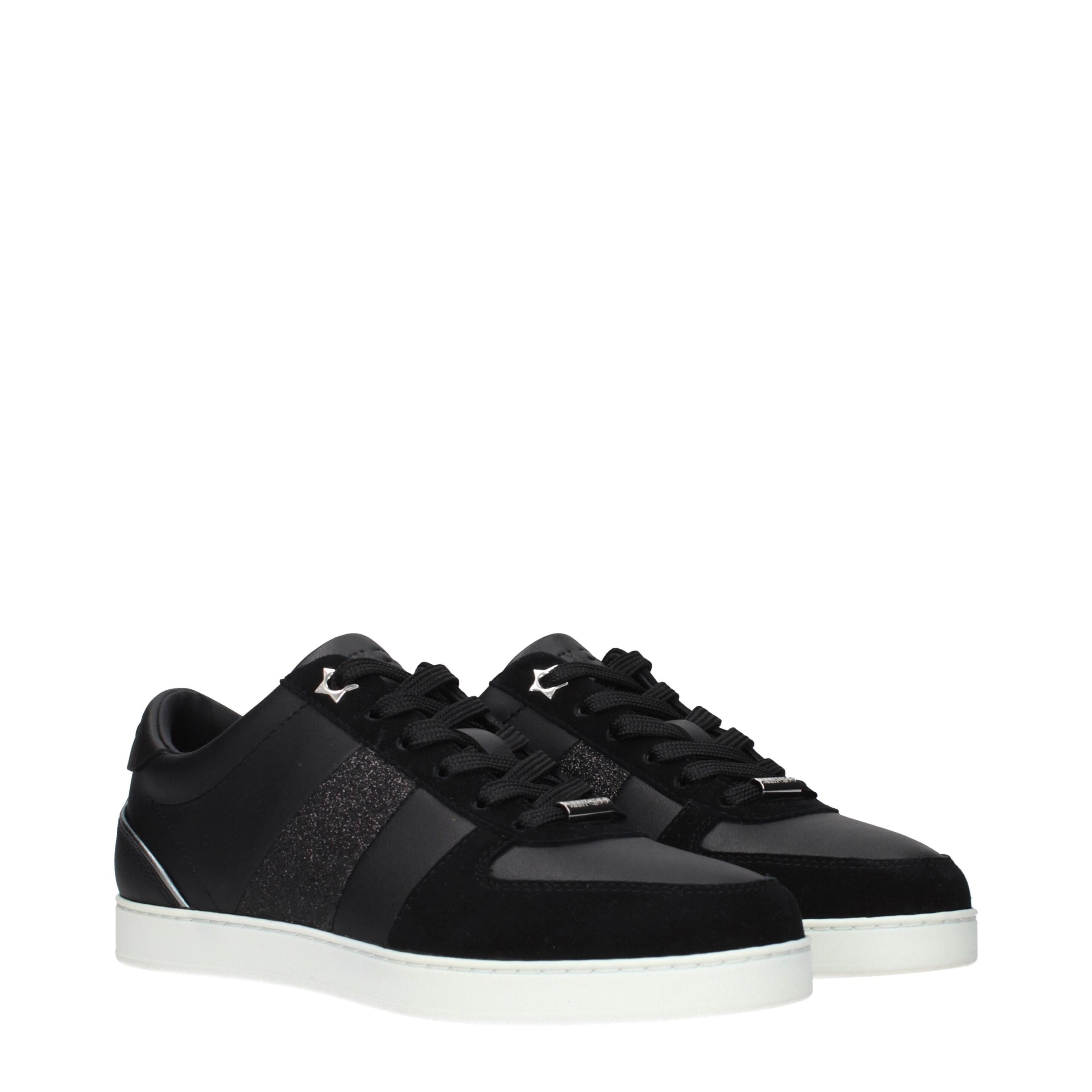 Black Leather Low Top Sneakers