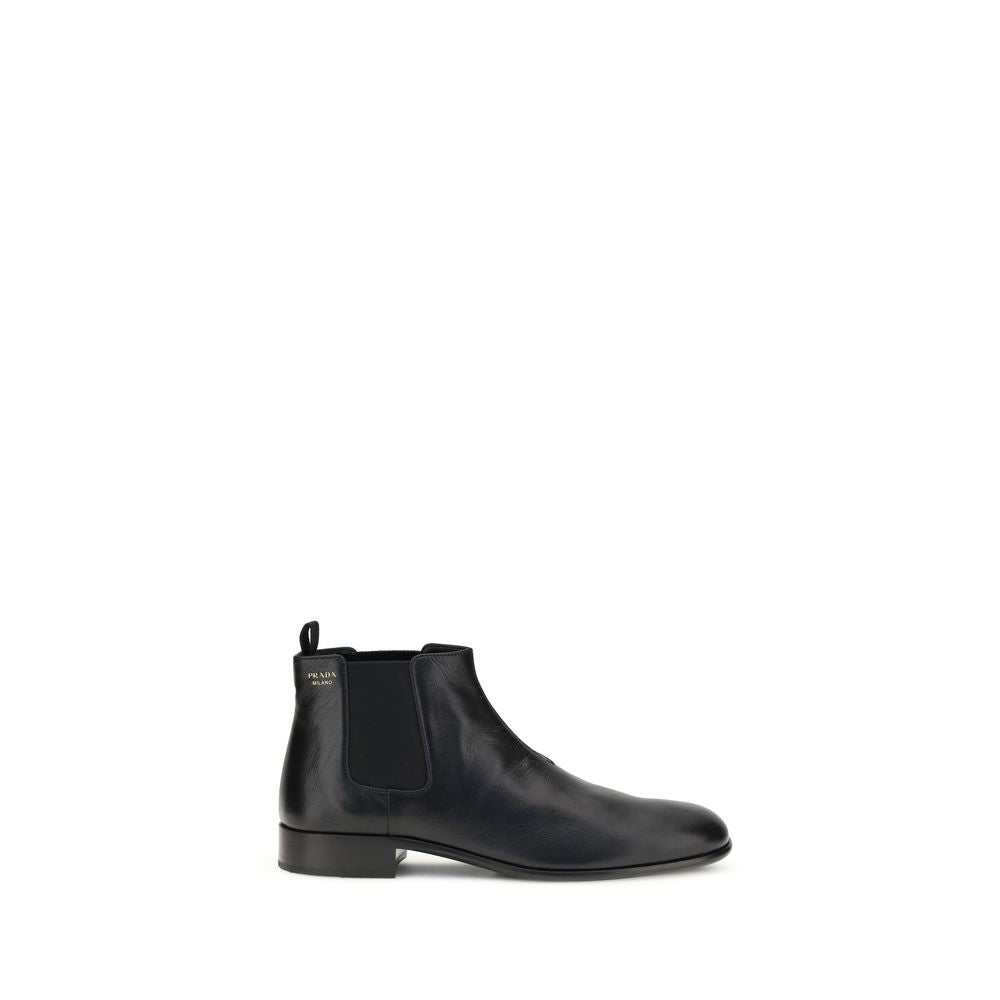 Black Leather Ankle Boots