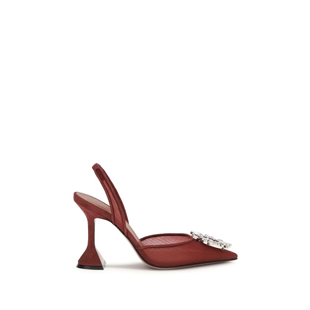 Bordeaux Polyester High Heel Pumps