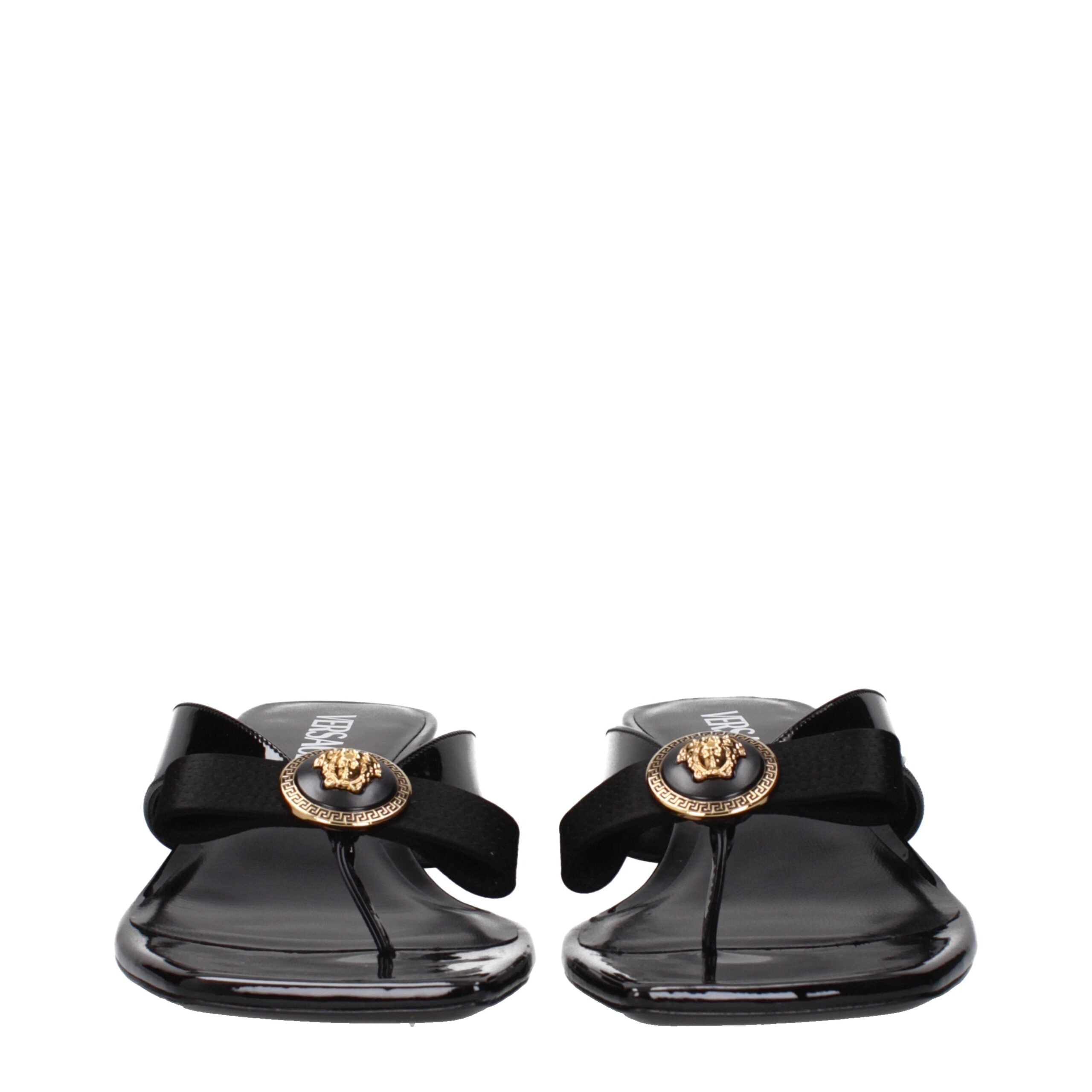 Black Leather Stiletto Heel Sandals