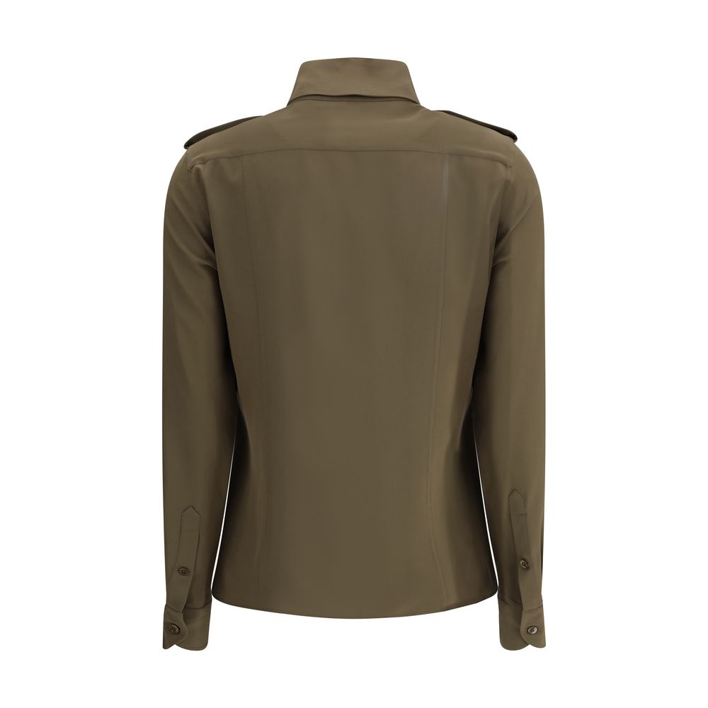 Green Silk Dress Shirt